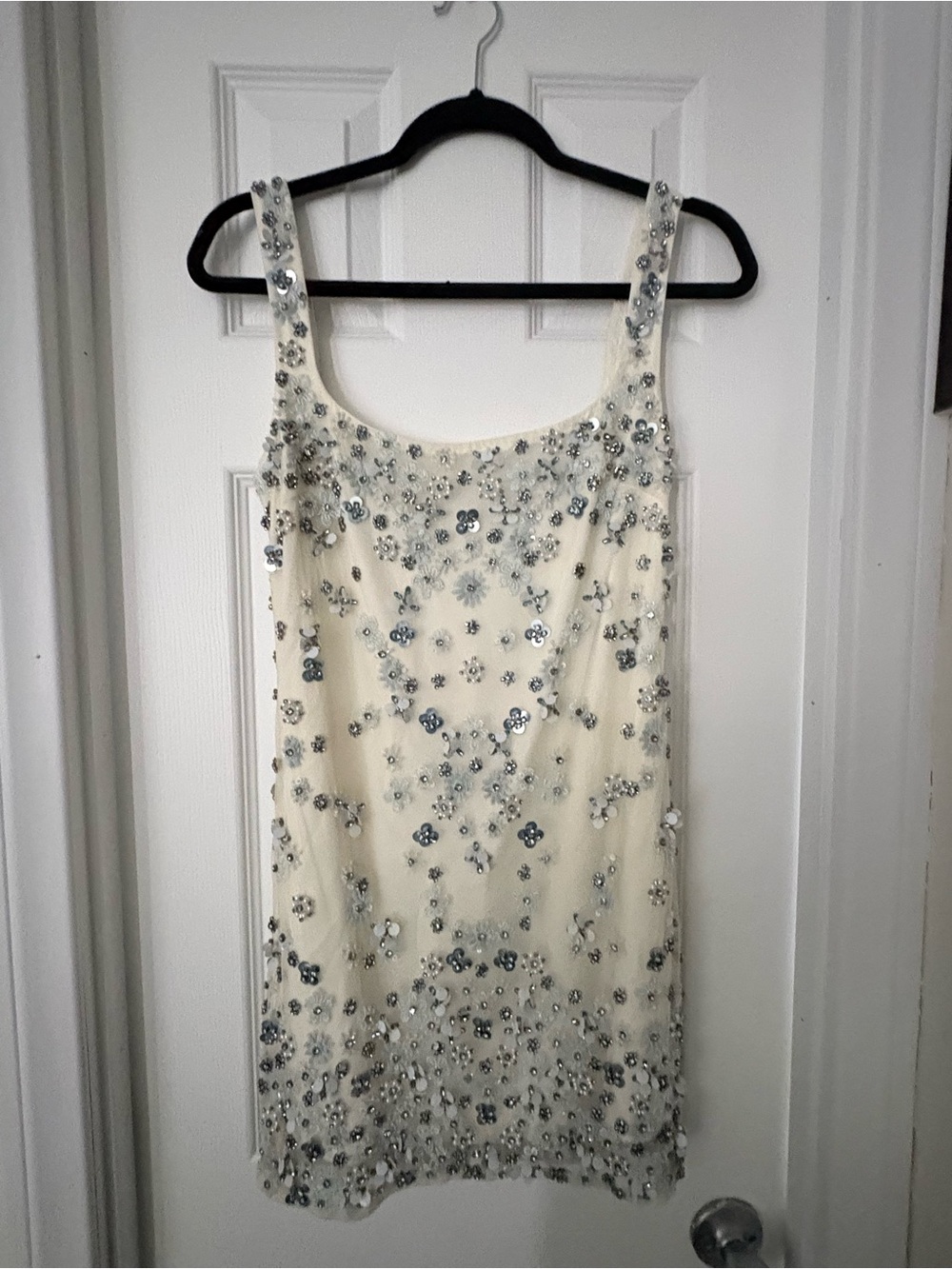 MAJORELLE Zaly White and Blue Embellished Mini Dress from Revolve - Picture 4 of 6